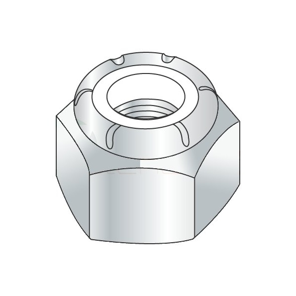 Newport Fasteners Nylon Insert Lock Nut, 1/4"-20, Steel, Zinc Plated, 1000 PK 343010 - main
